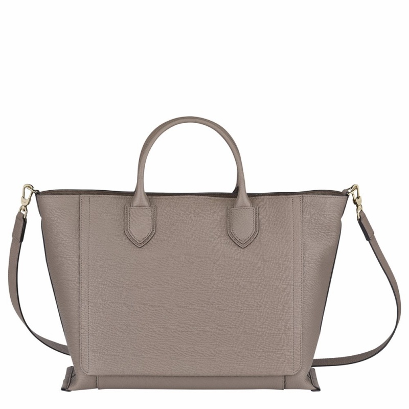Grey Brown Longchamp Mailbox Women's Briefcase Bags